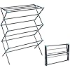 APEXCHASER Drying Rack Clothing, Metal Collapsible Clothes Drying Rack for Clothes, Towel, Oversize, Indoor/Outdoor/Laundry Room, Graphite