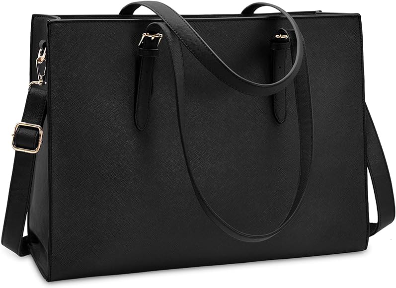 NUBILY Bolso Mujer Bolsos Bandolera para Ordenador Portátil 15.6 Pulgadas Impermeable Bolsos de Mujer Cuero PU Universidad Shopper Bolsa Tote