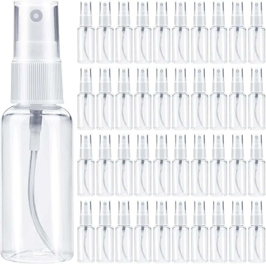 DKBT 40 botellas pulverizadoras pequeñas de 10 ml, mini atomizador, botella de plástico para llenar agua, botella de perfume, botella vacía para alcohol, cuidado personal, líquido cosmético