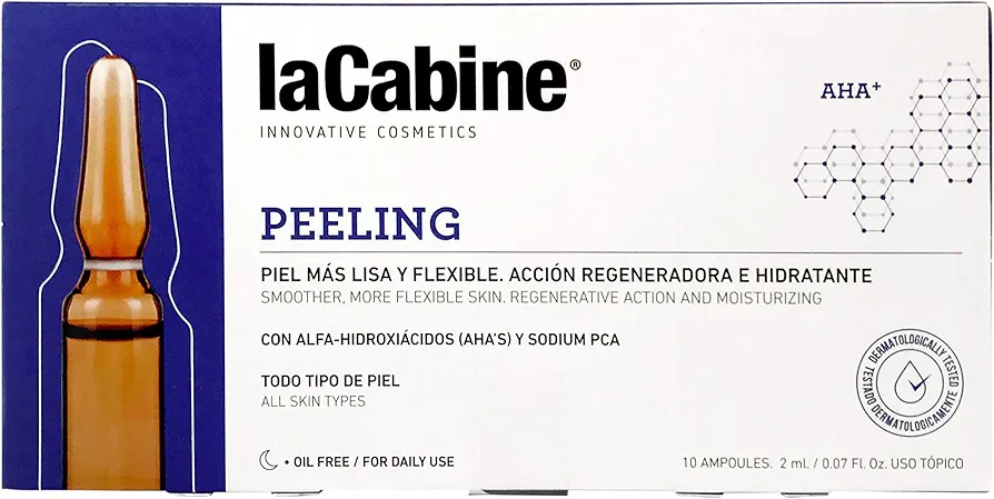 La Cabine Ampollas Peeling - Peeling Químico Facial - Renovación total de la Piel: Exfoliante, Antiarrugas, Antiacné y Antimanchas - 10x2ml