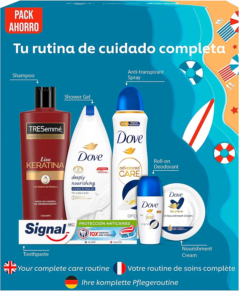 Dove Pack verano Rutina de cuidado completa cuidado personal x6