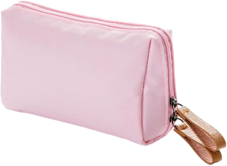 CAZSTYK Bolsa de maquillaje 2023 para artículos de tocador, bolsa de almacenamiento de cosméticos para el hogar, viajes, bolsa de maquillaje impermeable para el cuidado personal, bolso de nailon, Pink