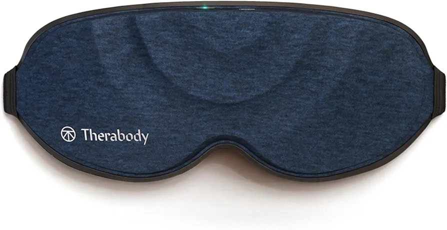 Therabody Sleep Mask Ultra-Confortable, Mascarilla para Dormir 100% Oscurante con Vibración Suave para Masaje de Ojos, Alivio del Estrés, Dolores de Cabeza y Cuidado Personal