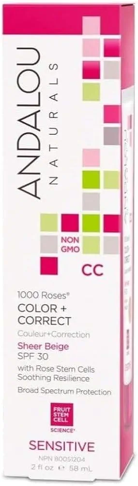 ANDALOU NATURALS 1000 Roses CC Sheer Beige SPF 30 58ml