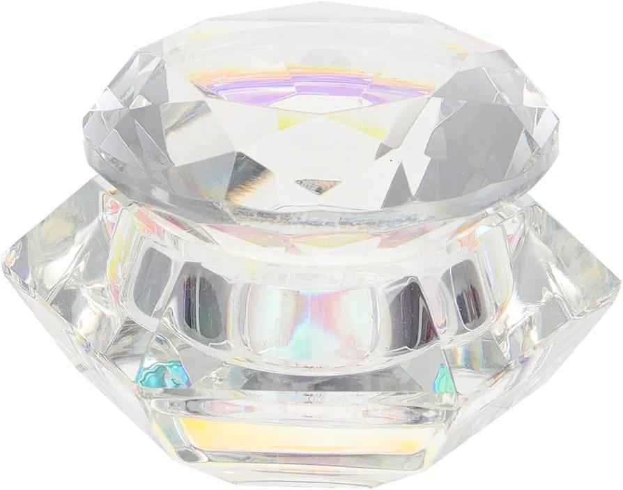 WOONEKY copa de cristal para uñas portavelas transparente cubeta para lavar bolígrafos clavo utensilios para uñas accesorios manicura mini taza de uñas contenedor de cristal de uñas