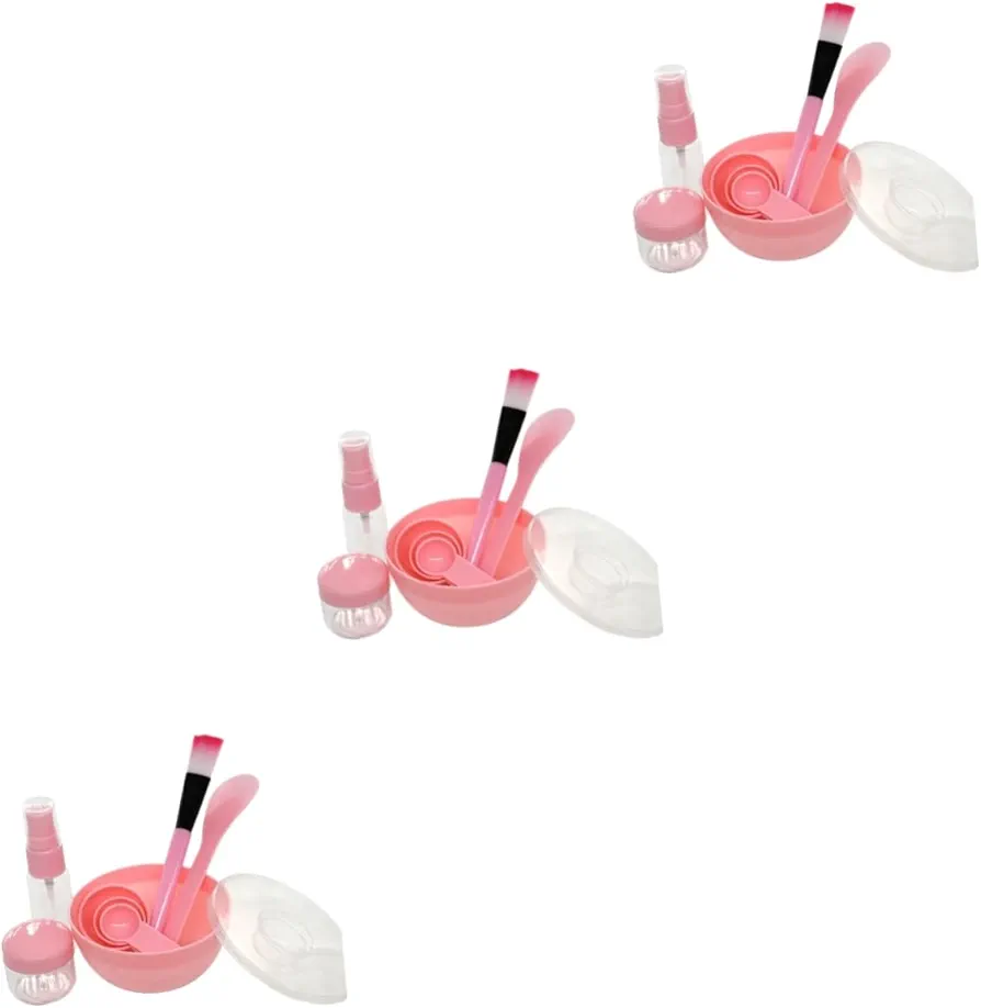 POPETPOP 27 Piezas cuidado personal maquillaje pink maquilhagem cuidado facial skin care rosa cuchara de facial cepillo para facial tazón de máscara cepillo de máscara