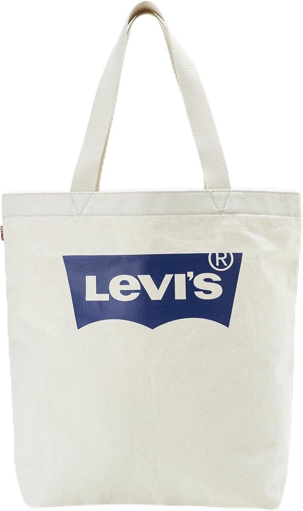 Levi's Calzado y accesorios Batwing Tote Crudo con ala de murciélago azul, crudo/azul, 227853, Crudo y azul, 16.0 liters, 227853