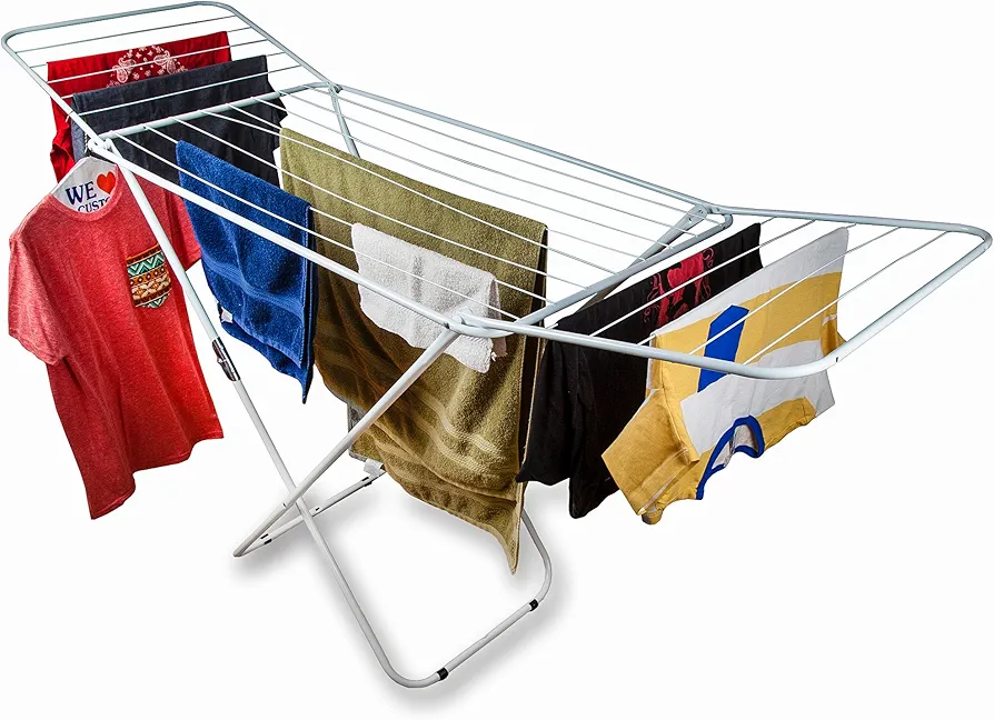 Home Intuition Foldable Clothes Drying Rack Dryer (White)