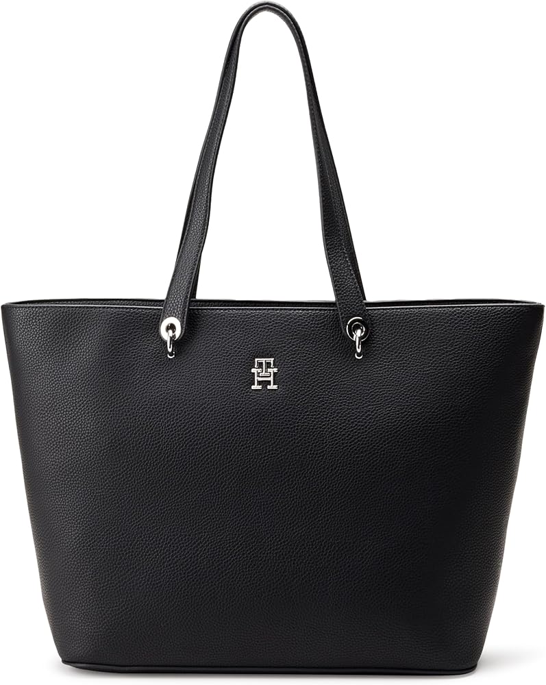 Tommy Hilfiger TH Emblem Tote Aw0aw15178, Bolsa de Mano para Mujer, One Size