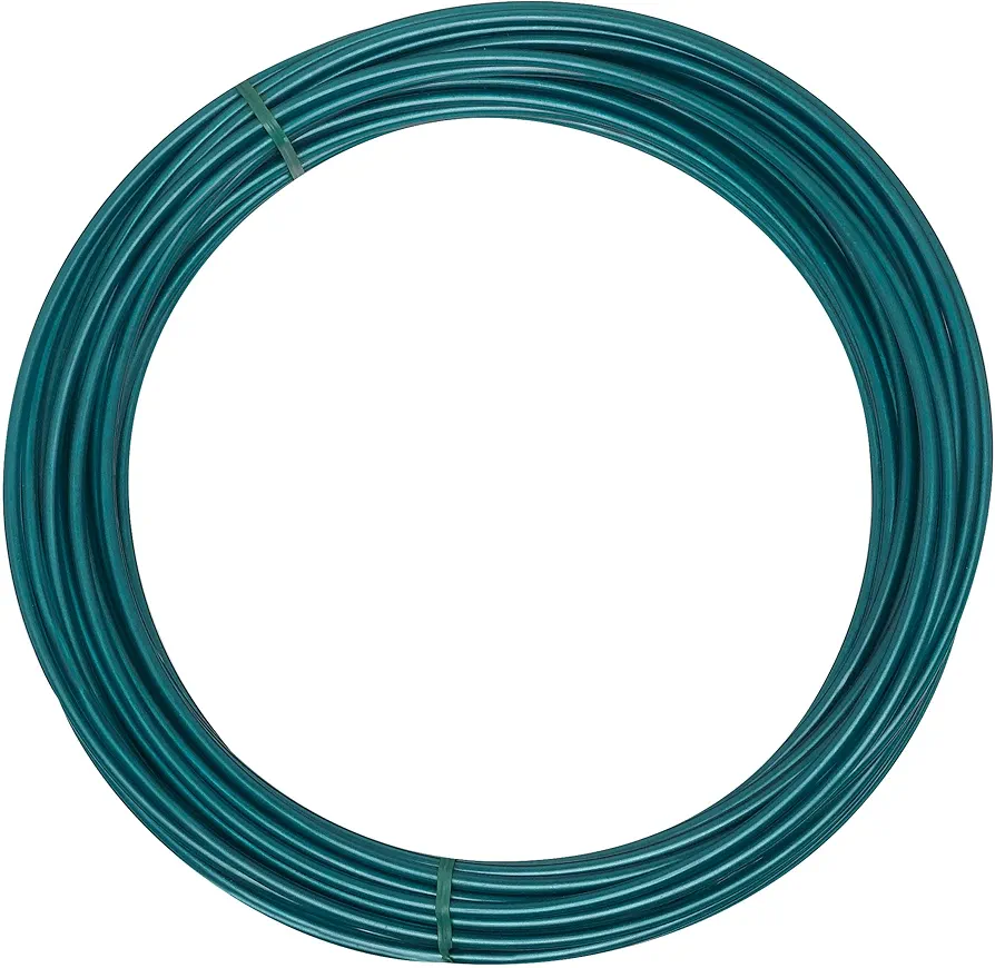 National Hardware N267-039 Clothesline Wire, 50-Feet, Green, Plastic Coated Steel, For Outdoor Use, Bulk