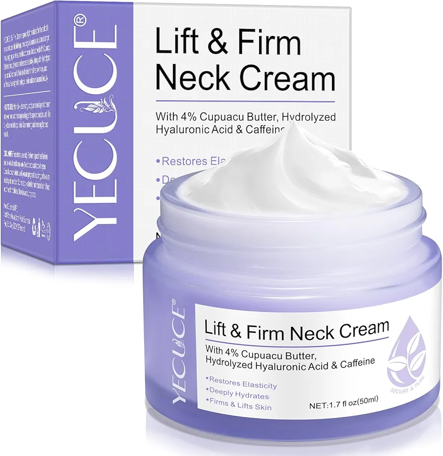 Lift & Firm Neck Cream, Crema Para el Cuello y Escote Reafirmante, Con Complejo Pro-Activo Reafirmante Reparador, Crema Orgánica para Reducir las Arrugas, las Líneas del Cuello, 50ml